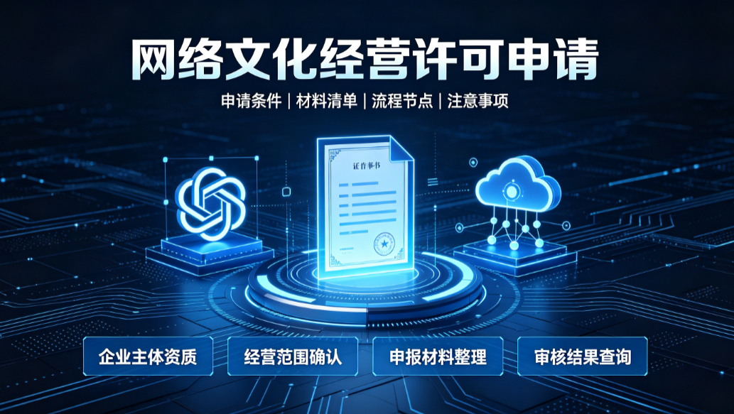 哪些业务需要办理网络文化经营许可证？申请条件：四个硬性门槛